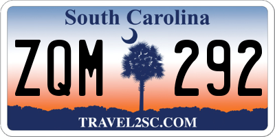 SC license plate ZQM292