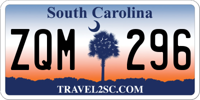 SC license plate ZQM296