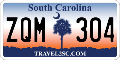 SC license plate ZQM304