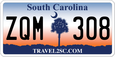 SC license plate ZQM308