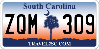 SC license plate ZQM309