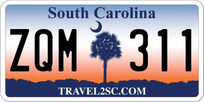 SC license plate ZQM311