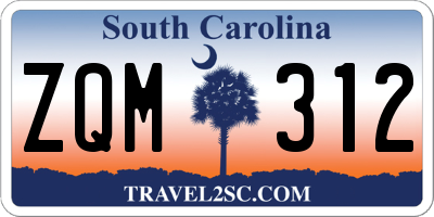 SC license plate ZQM312