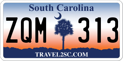 SC license plate ZQM313