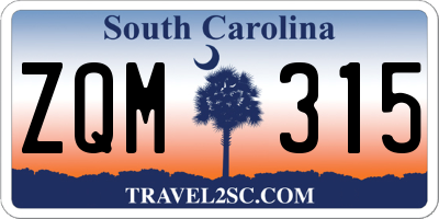 SC license plate ZQM315