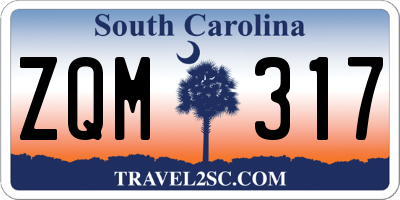 SC license plate ZQM317