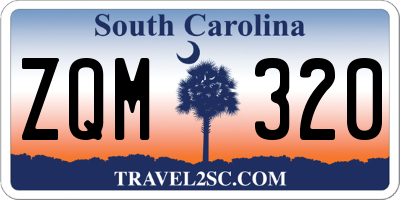 SC license plate ZQM320
