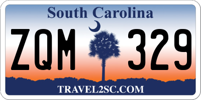 SC license plate ZQM329