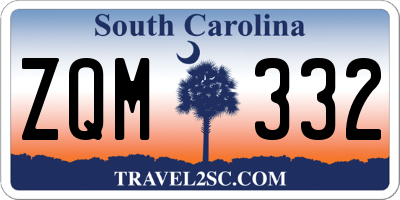 SC license plate ZQM332