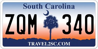 SC license plate ZQM340