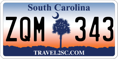 SC license plate ZQM343