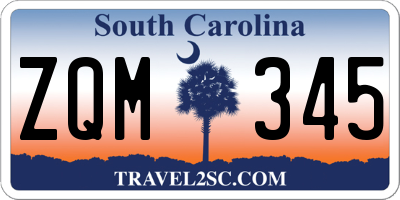 SC license plate ZQM345