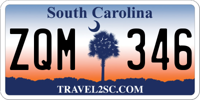SC license plate ZQM346