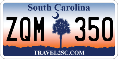 SC license plate ZQM350
