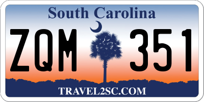 SC license plate ZQM351