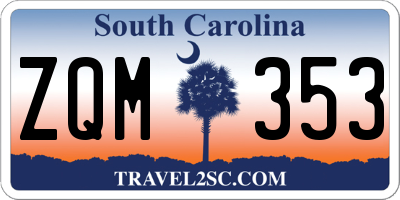 SC license plate ZQM353