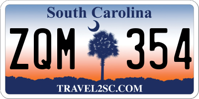 SC license plate ZQM354