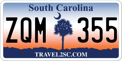 SC license plate ZQM355