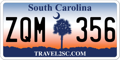 SC license plate ZQM356