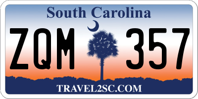 SC license plate ZQM357