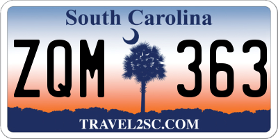 SC license plate ZQM363