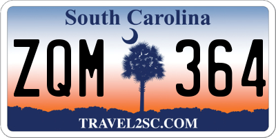 SC license plate ZQM364