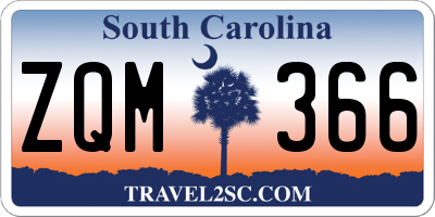 SC license plate ZQM366