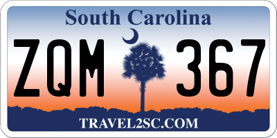 SC license plate ZQM367