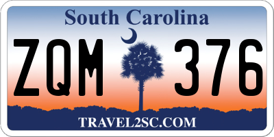 SC license plate ZQM376