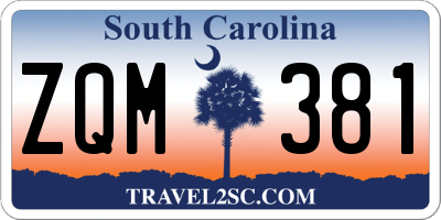 SC license plate ZQM381