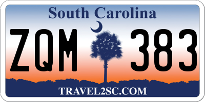 SC license plate ZQM383