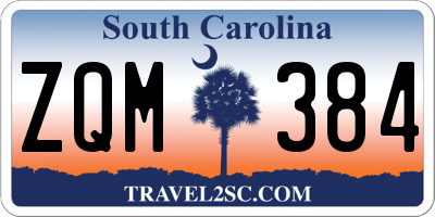 SC license plate ZQM384