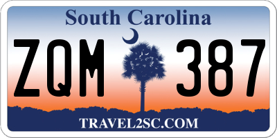 SC license plate ZQM387