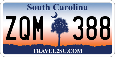 SC license plate ZQM388