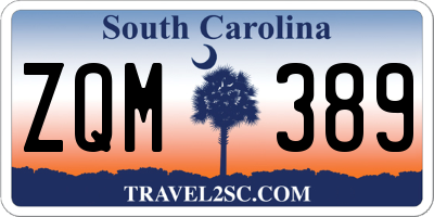 SC license plate ZQM389