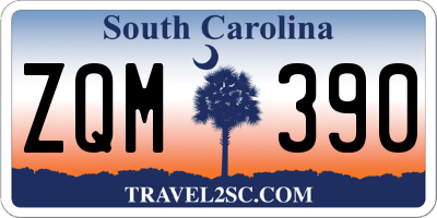 SC license plate ZQM390