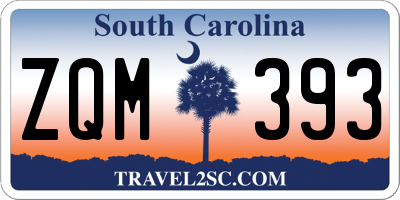 SC license plate ZQM393