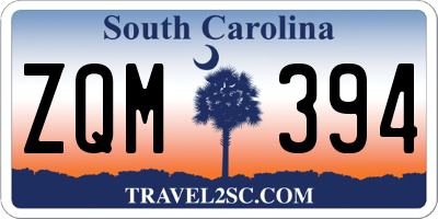 SC license plate ZQM394