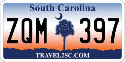 SC license plate ZQM397
