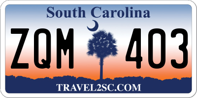 SC license plate ZQM403