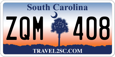 SC license plate ZQM408