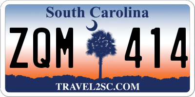 SC license plate ZQM414