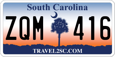 SC license plate ZQM416
