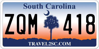 SC license plate ZQM418
