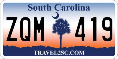 SC license plate ZQM419