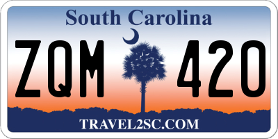 SC license plate ZQM420