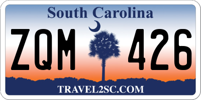 SC license plate ZQM426