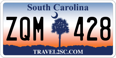 SC license plate ZQM428