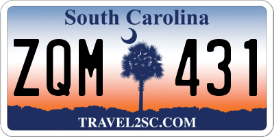 SC license plate ZQM431