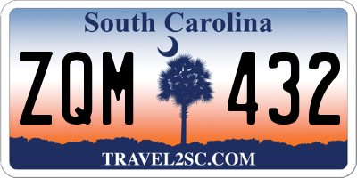 SC license plate ZQM432